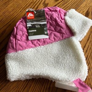 Outdoor Research Pink and White Kids Trapper Hat